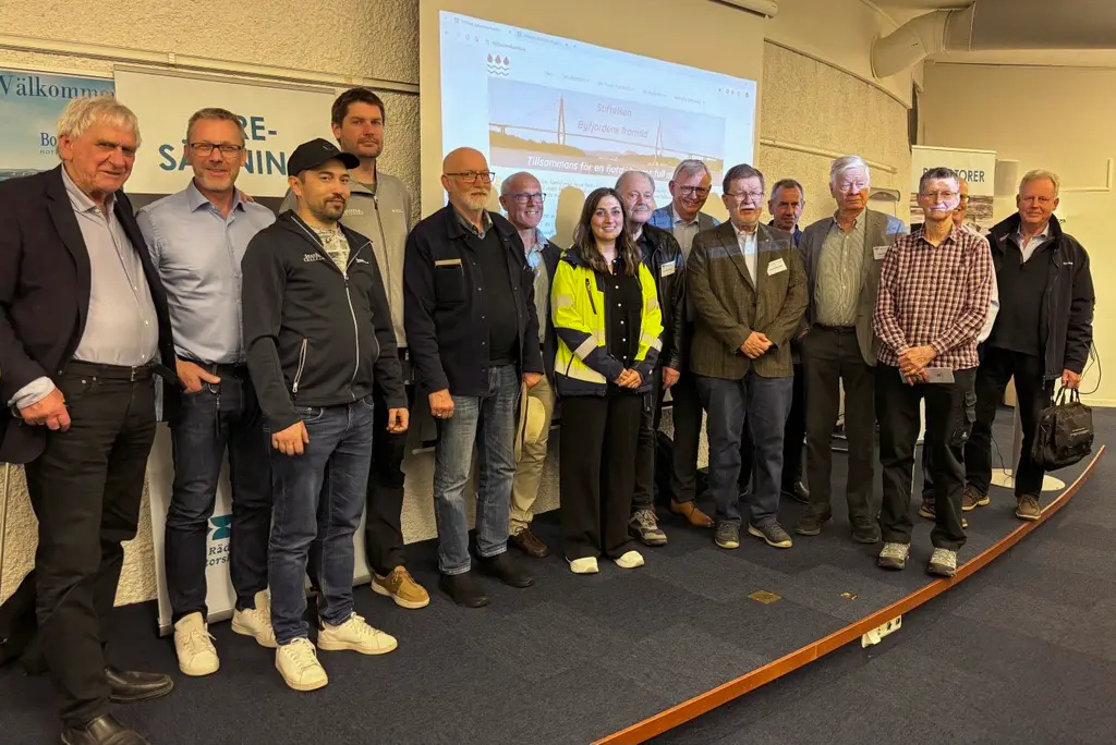 Gruppbild Projekt Fjordtorsk, föredragshållare och sponsorer
