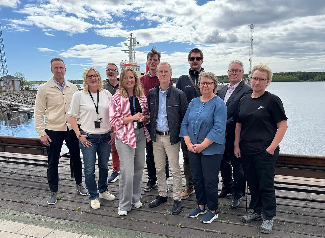Uddevalla Hamnterminals ledningsgrupp tillsammans med representanter från Luleå hamn.