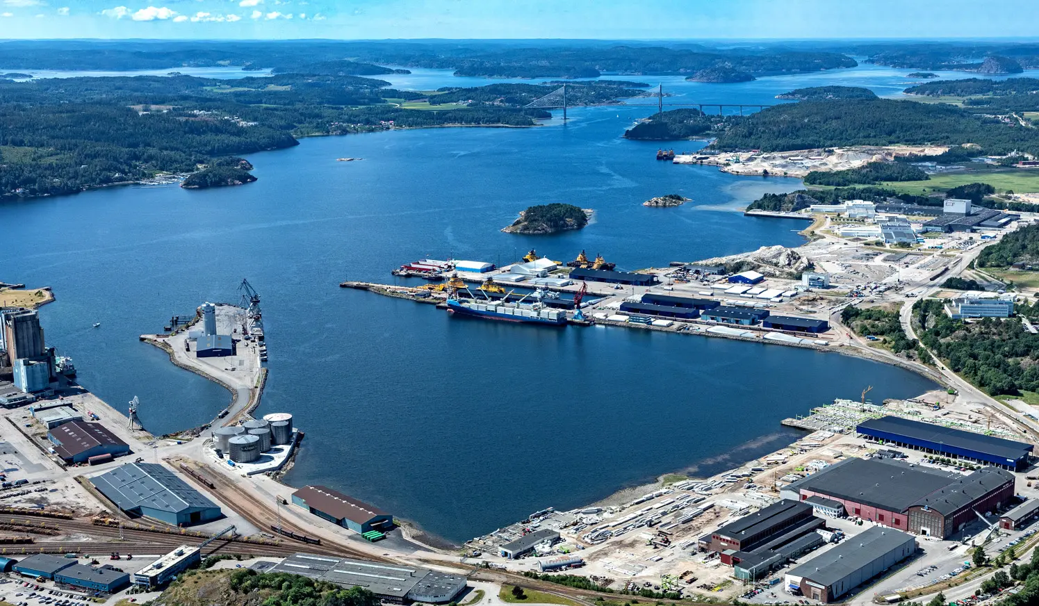 Uddevalla hamn flygbild