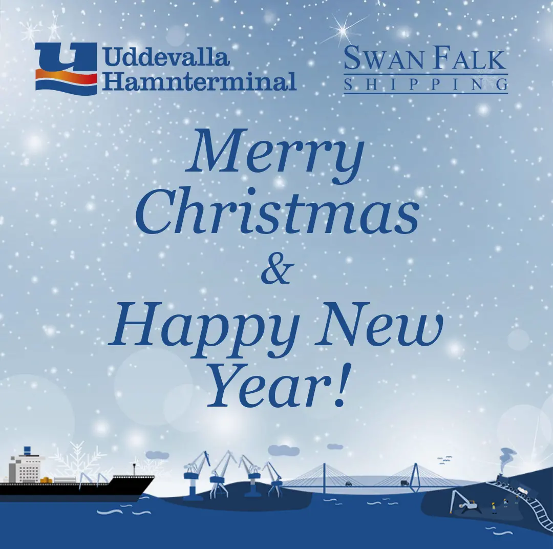 God Jul och Gott Nytt år från Uddevalla Hamnterminal