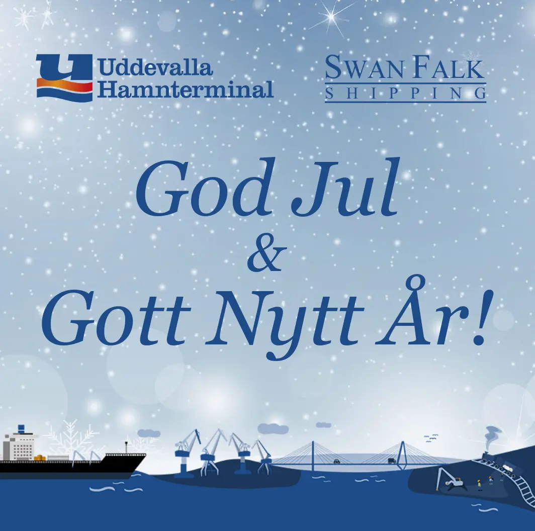 God Jul och Gott Nytt år från Uddevalla Hamnterminal 