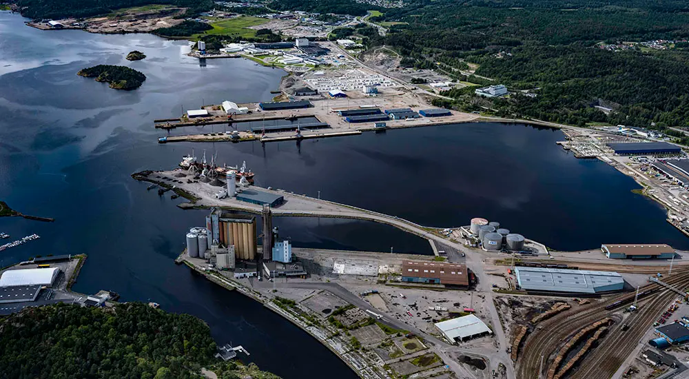 Översiktsbild över hamnen