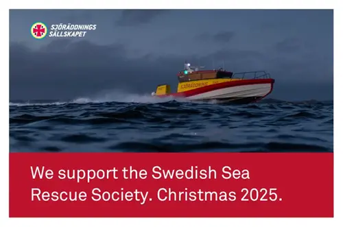 We support the Swedish Sea Rescue Society. Christmas 2024.